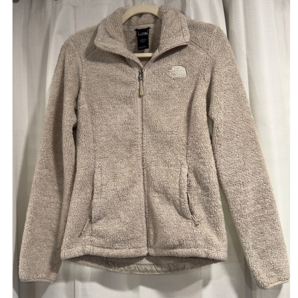The North Face Osito Full Zip Fleece Jacket Womens XS Beige Oatmeal High Pile‎